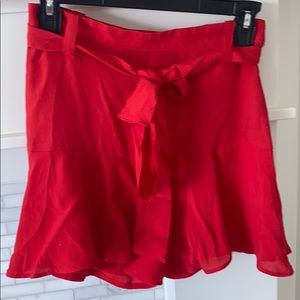 Zara red skirt skort xs